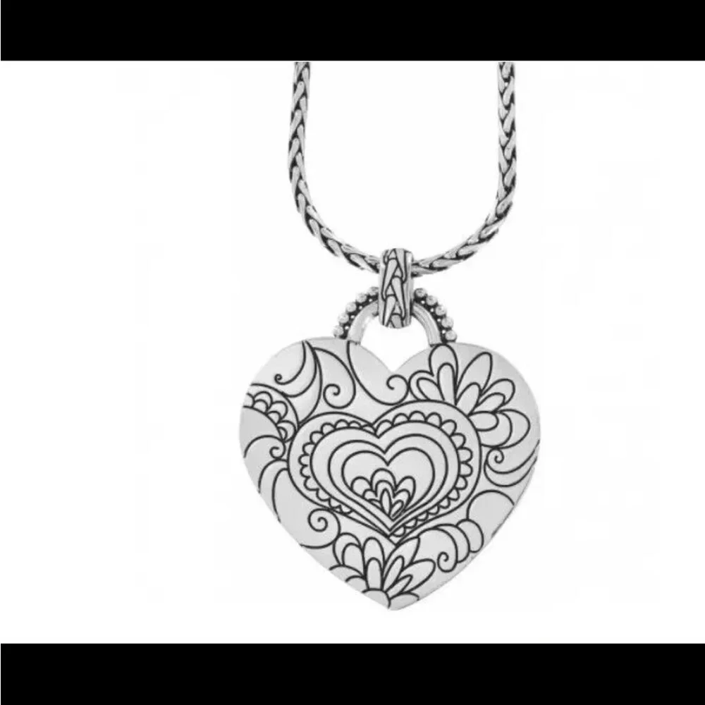 Brighton- All Your Love Heart Pendant Silver Necklace - Picture 9 of 9